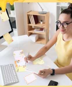 12 Pieces Bee Sticky Notes Bee Notepads Gifts 3x4 Inch Adhesive Honey Memo Notes for Women to Do List for Memo Reminder List for Office Home Supplies Teachers Gift - 4