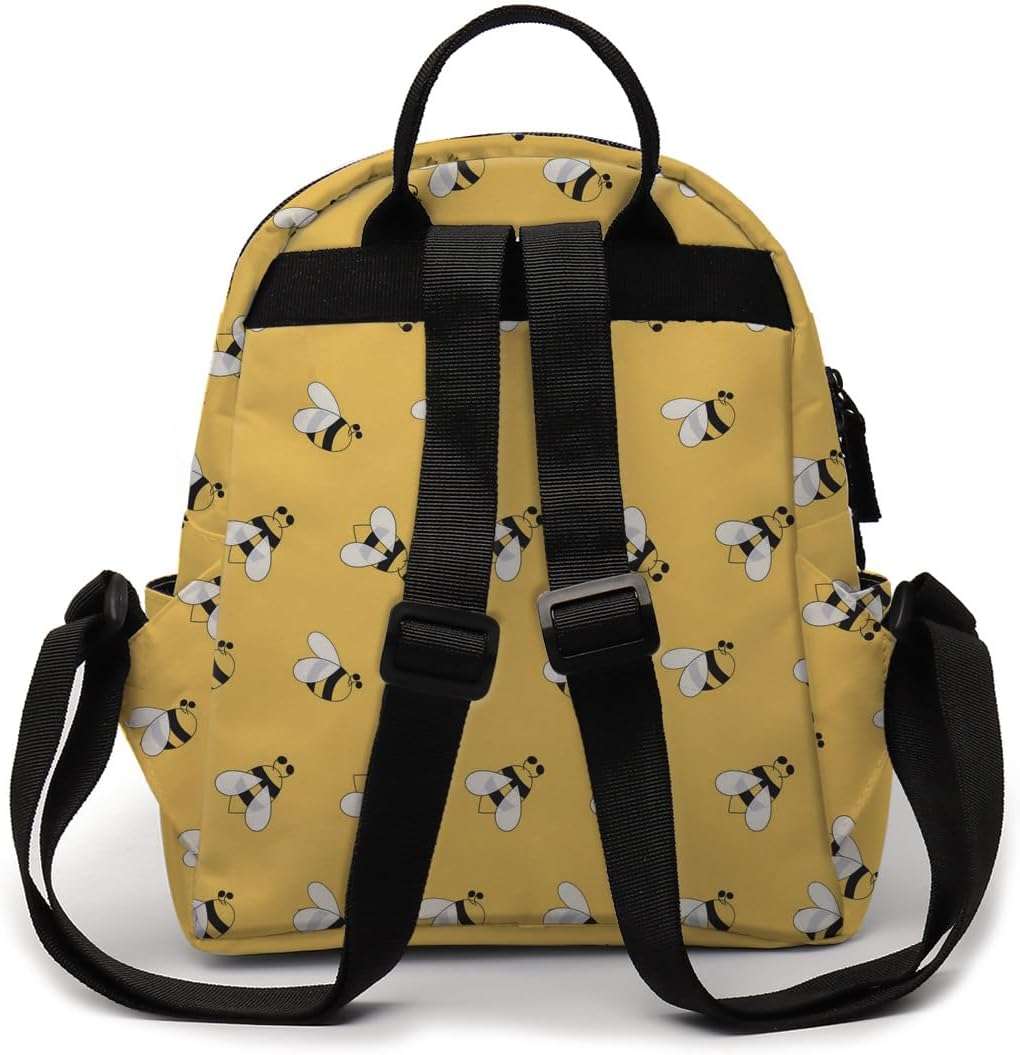 Deanfun Mini Backpack for Women - Cute Bee Print Small Backpack Purse with Ample Storage and Double Zippers Waterproof Shoulder Straps 3D Graphic MNSB-312 - 4