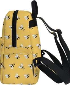 Deanfun Mini Backpack for Women - Cute Bee Print Small Backpack Purse with Ample Storage and Double Zippers Waterproof Shoulder Straps 3D Graphic MNSB-312 - 5