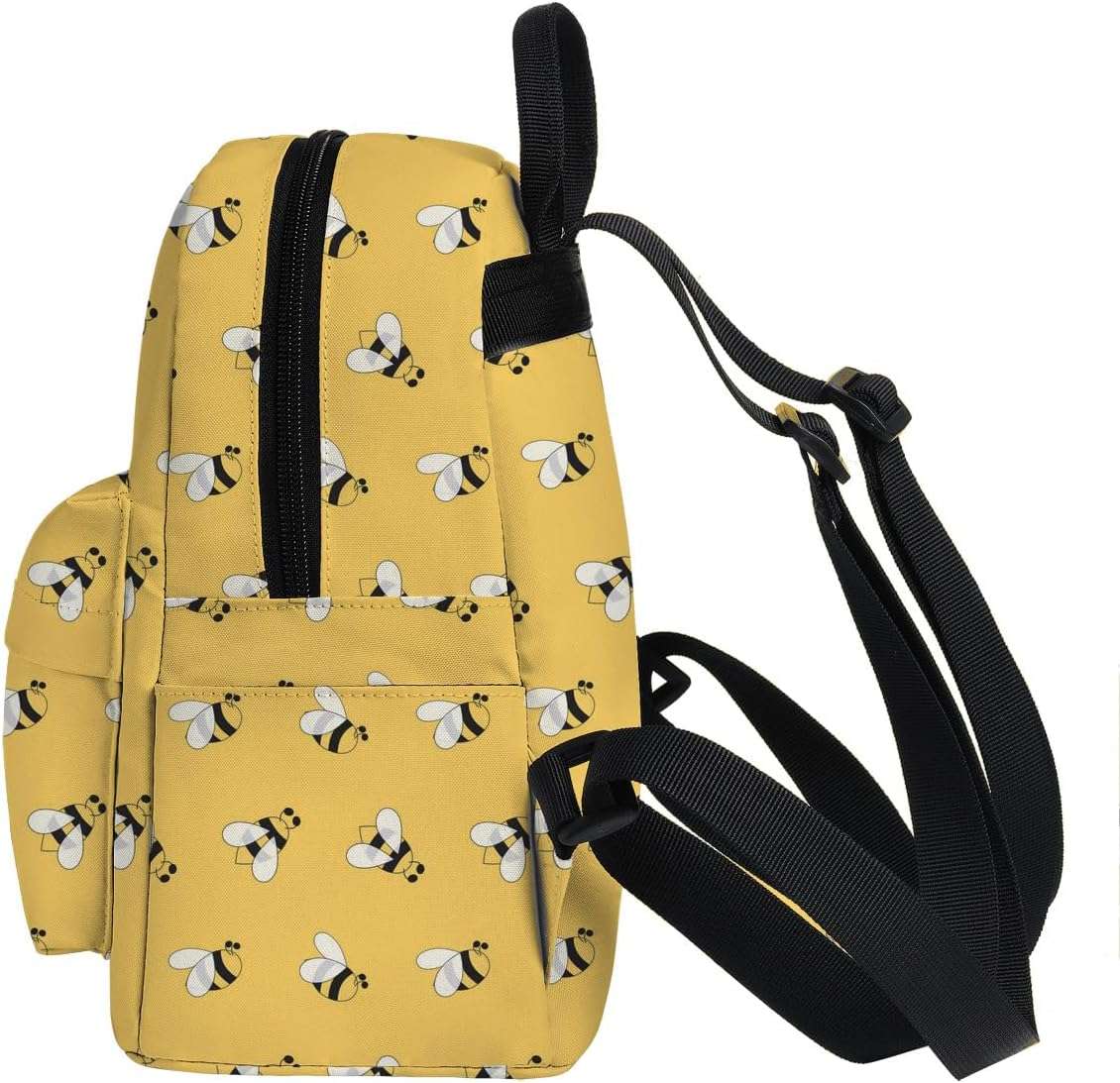 Deanfun Mini Backpack for Women - Cute Bee Print Small Backpack Purse with Ample Storage and Double Zippers Waterproof Shoulder Straps 3D Graphic MNSB-312 - 5
