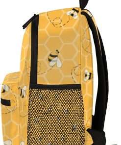 TropicalLife Toddler Backpack Cute Bee Kids Backpack for Boys and Girls Honeycomb Animal Bee Preschool Bag Kindergarten Schoolbag With Chest Strap - 5