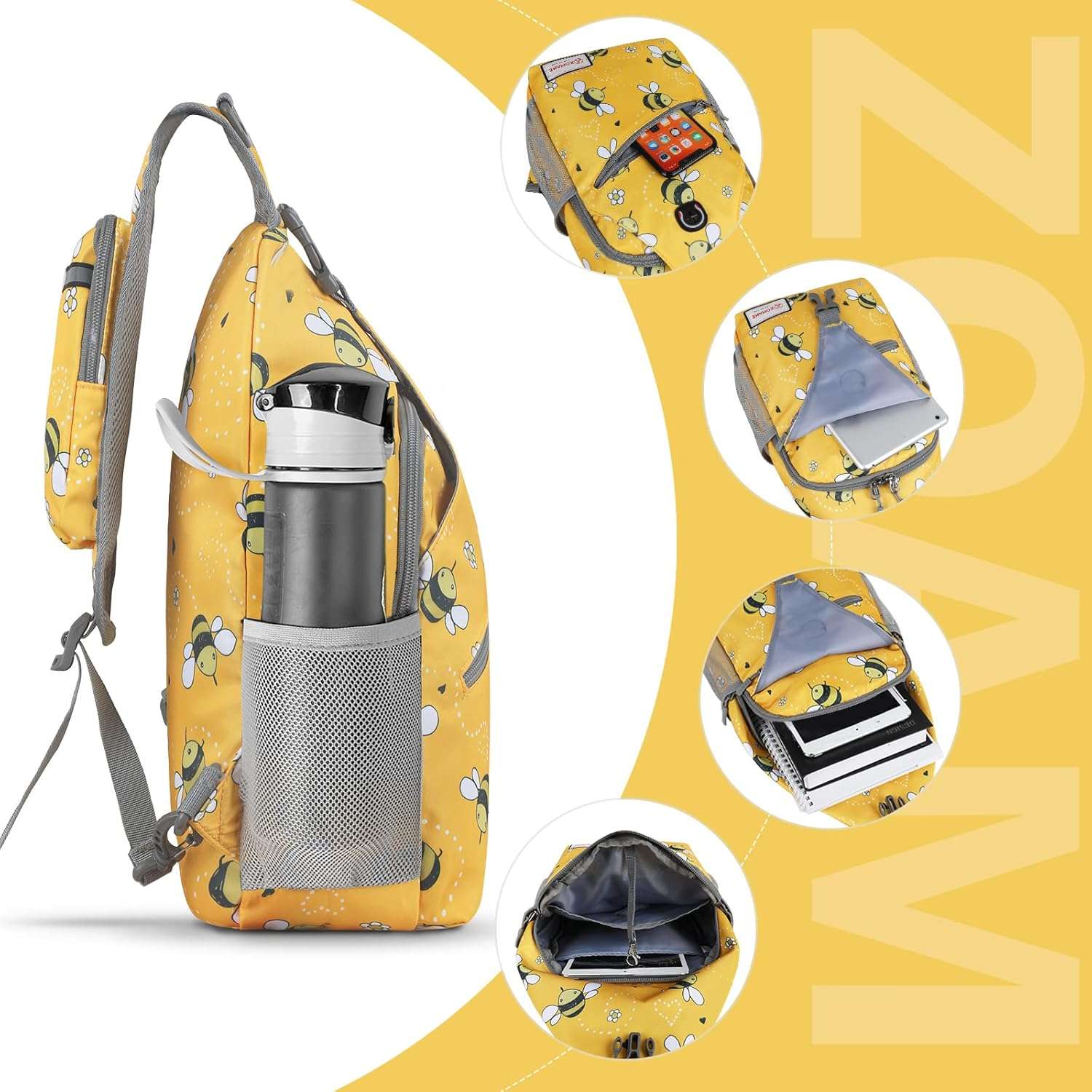 ZOMAKE Sling Bag for Women Men, Small Crossbody Sling Backpack, Mini Water Resistant Shoulder Daypack for Travel, Anti Thief Chest Bag for Hiking, Sports - 3