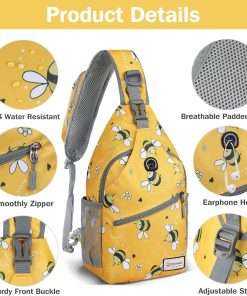 ZOMAKE Sling Bag for Women Men, Small Crossbody Sling Backpack, Mini Water Resistant Shoulder Daypack for Travel, Anti Thief Chest Bag for Hiking, Sports - 4