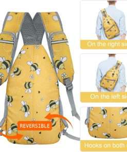 ZOMAKE Sling Bag for Women Men, Small Crossbody Sling Backpack, Mini Water Resistant Shoulder Daypack for Travel, Anti Thief Chest Bag for Hiking, Sports - 5