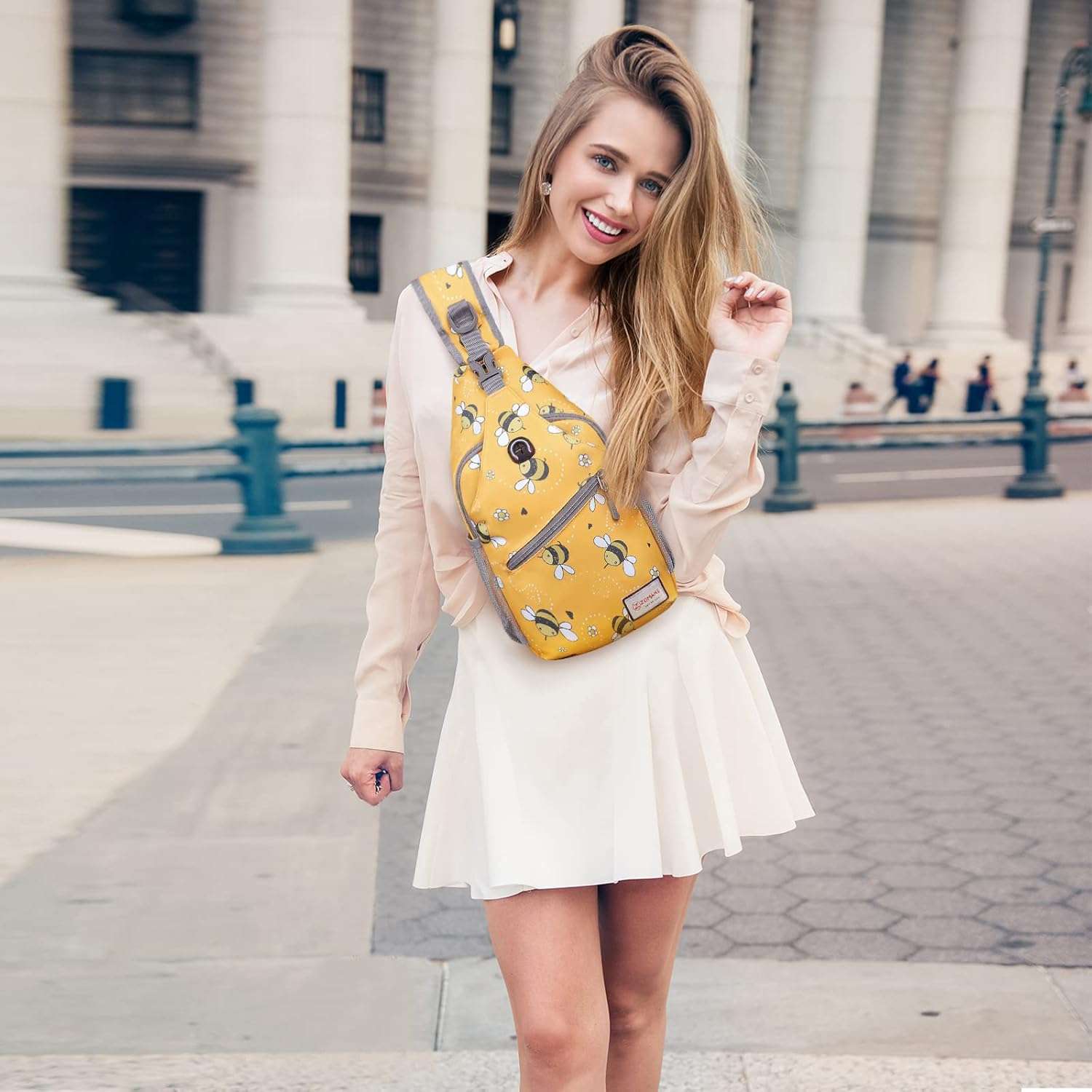 ZOMAKE Sling Bag for Women Men, Small Crossbody Sling Backpack, Mini Water Resistant Shoulder Daypack for Travel, Anti Thief Chest Bag for Hiking, Sports - 7