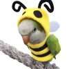 Bird Clothes Birds Flight Suit, Cute Bee Costume Hoodie for Parrots African Greys Parakeet Cockatiel Sun Conure Christmas Party Birthday Cosplay Photo Prop Small Animals Apparel - 1