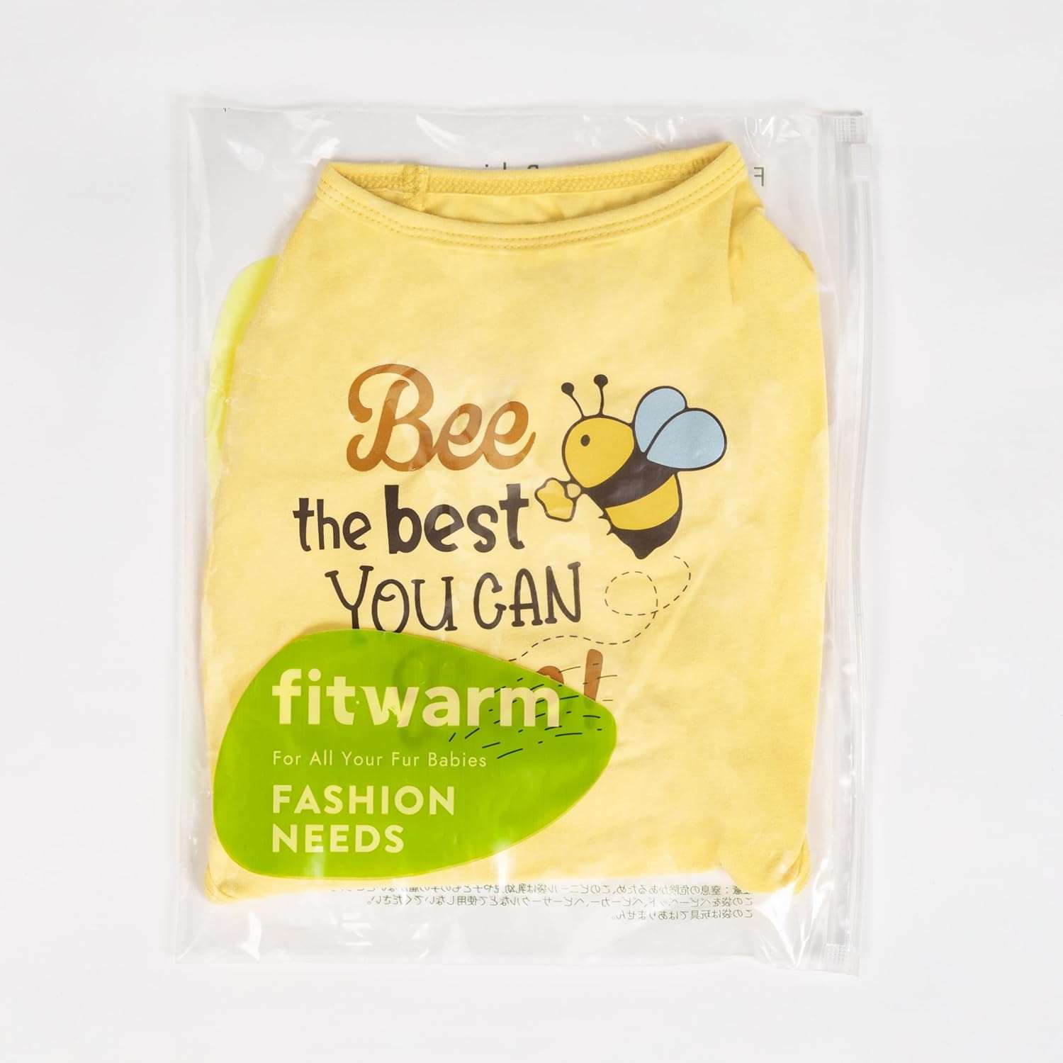 Fitwarm Bee The Best You Can Dog Shirt, Summer Clothes for Small Dogs Boy Girl, Funny Pet Outfit, Yellow, Brown, Blue, Small - 6