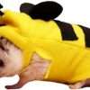 Hedgehog Costume Bee Clothes for Hedgehogs Small Animal Apparel Polar Fleece Handmade Hedgehog Hoodie Dress Up Accessories Outfit for Cosplay Halloween Christmas Party Pet Supplies - 1