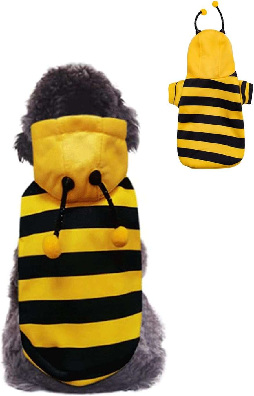 Pet Bee Costume Hooded for Small Dogs and Cats (Meddle) - 1