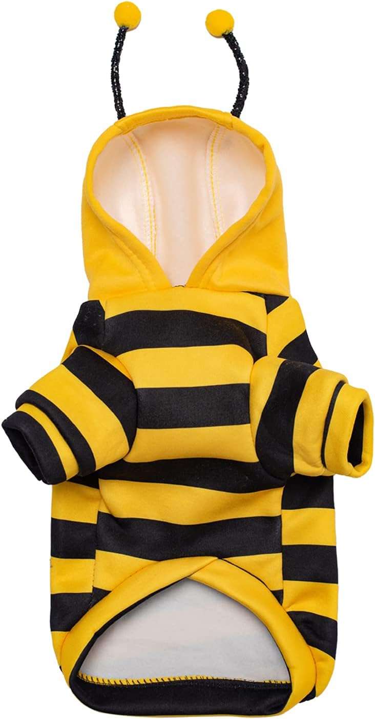 Pet Bee Costume Hooded for Small Dogs and Cats (Meddle) - 2