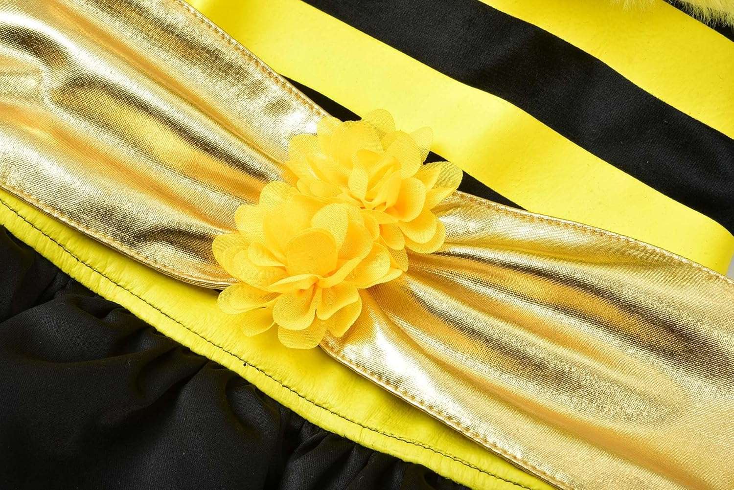 Relibeauty Dog Bee Costume, Cute Cat Bumblebee Dress with Headband and Wings for Halloween Themed Party, Yellow, XS - 4