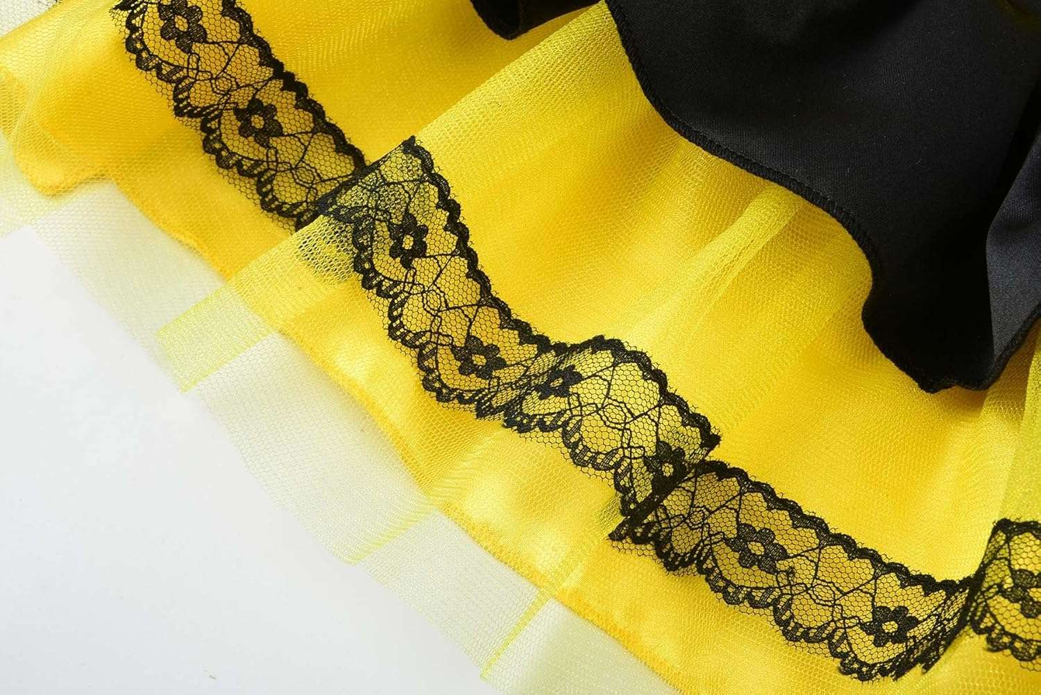 Relibeauty Dog Bee Costume, Cute Cat Bumblebee Dress with Headband and Wings for Halloween Themed Party, Yellow, XS - 6