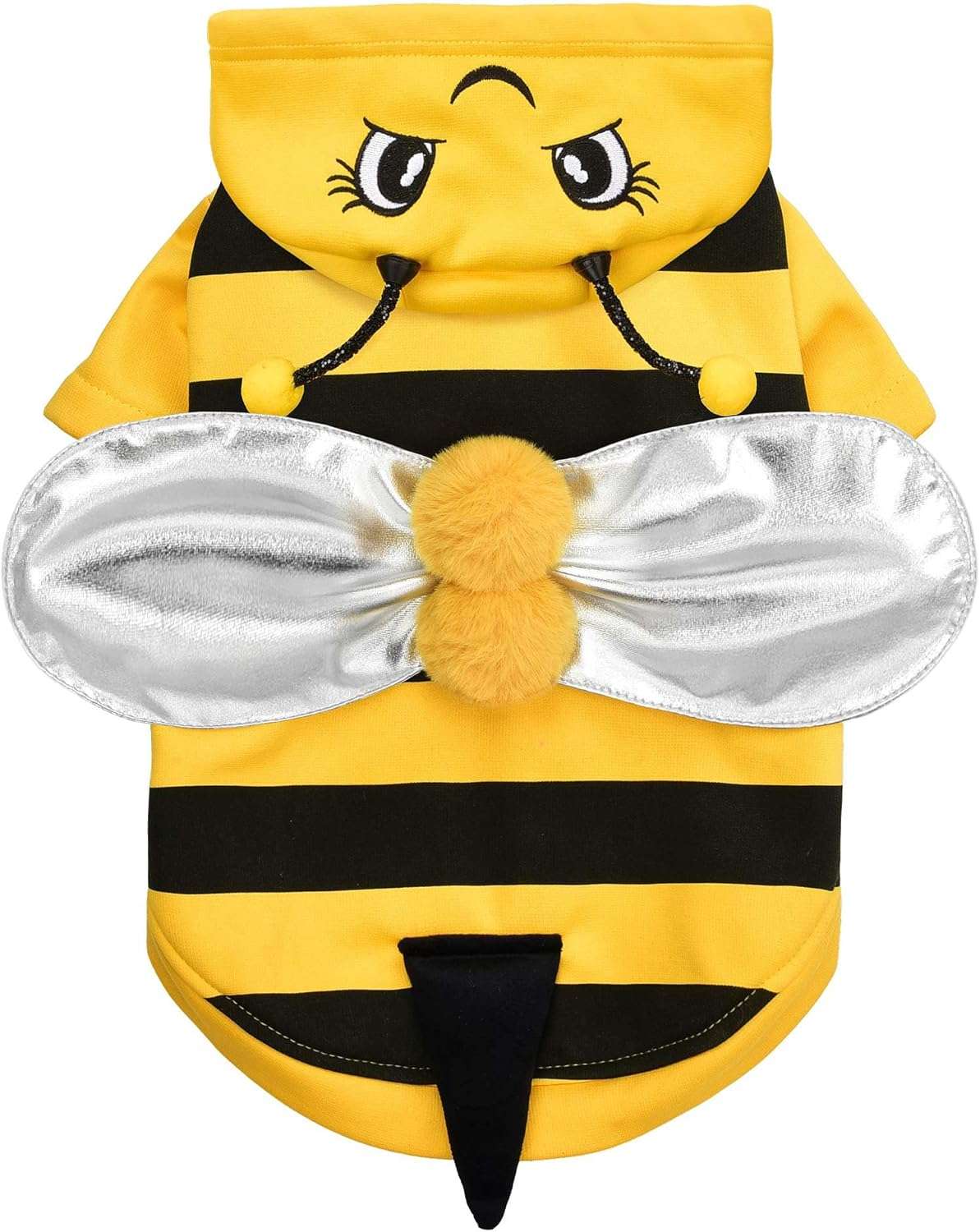 Relibeauty Dog Bee Costume, Cute Cat Bumblebee Outfit with Cap and Wings for Halloween Themed Party, Yellow, XS - 1