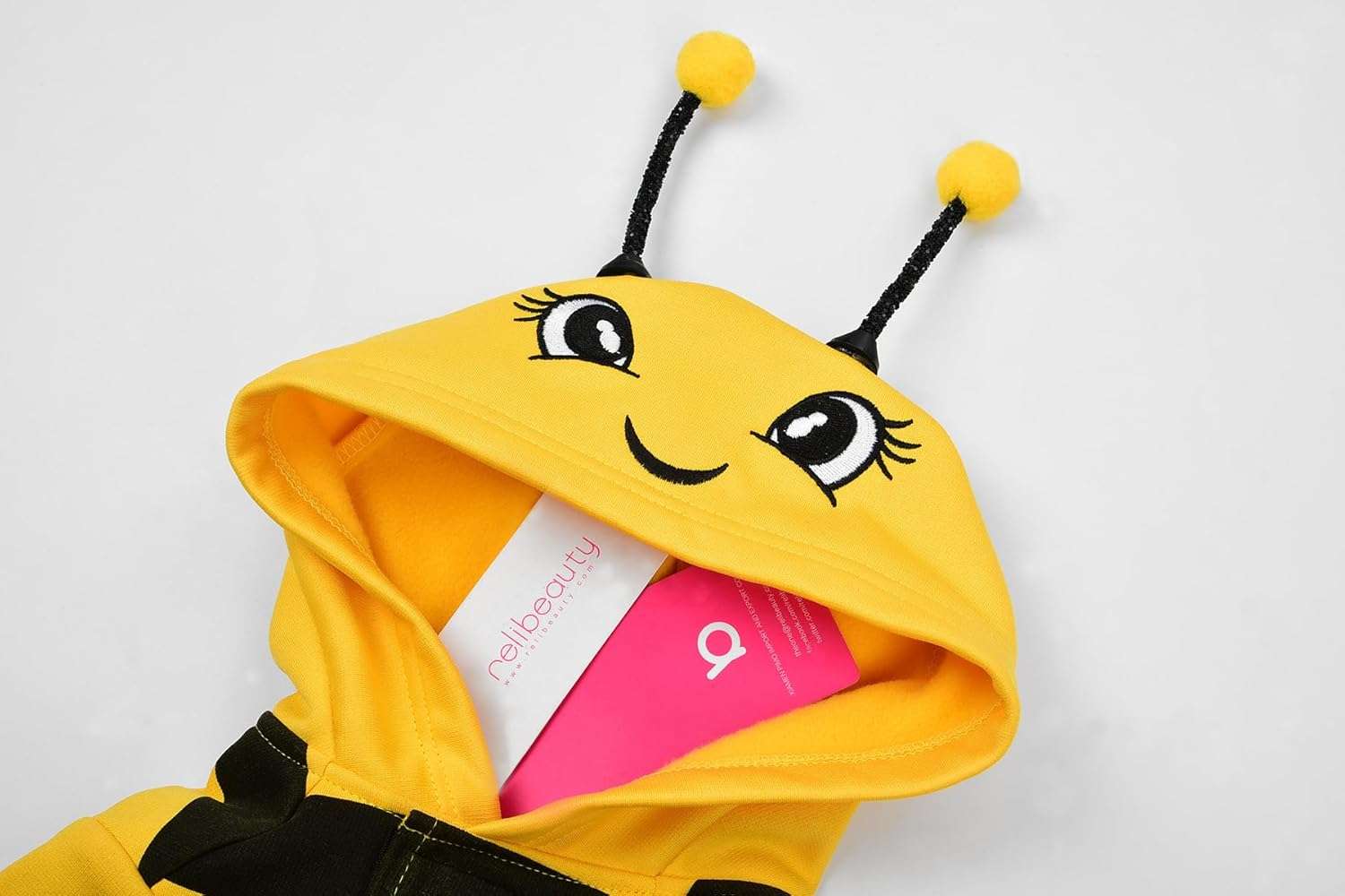 Relibeauty Dog Bee Costume, Cute Cat Bumblebee Outfit with Cap and Wings for Halloween Themed Party, Yellow, XS - 3