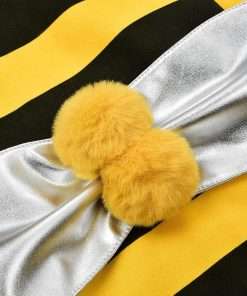 Relibeauty Dog Bee Costume, Cute Cat Bumblebee Outfit with Cap and Wings for Halloween Themed Party, Yellow, XS - 5