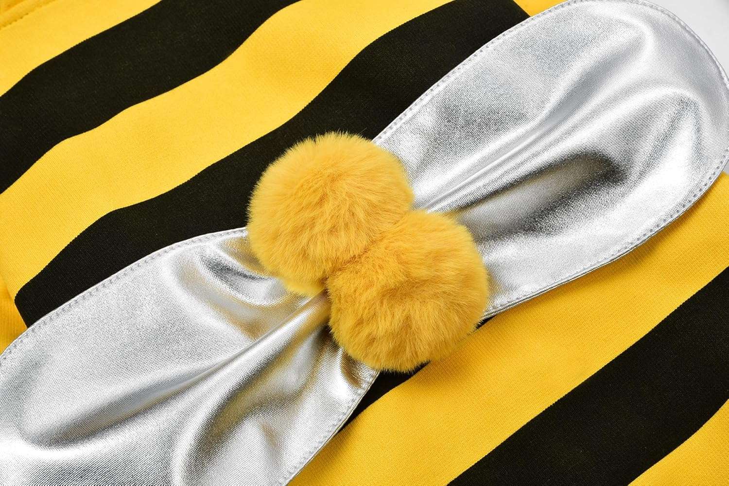 Relibeauty Dog Bee Costume, Cute Cat Bumblebee Outfit with Cap and Wings for Halloween Themed Party, Yellow, XS - 5