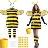 DECOHS Halloween Queen Bee and Beekeeper Costume, Halloween Cosplay Bees Beekeeping Suit Outfit for Halloween Party Dress Up - 1
