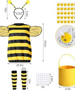 DECOHS Halloween Queen Bee and Beekeeper Costume, Halloween Cosplay Bees Beekeeping Suit Outfit for Halloween Party Dress Up - 2
