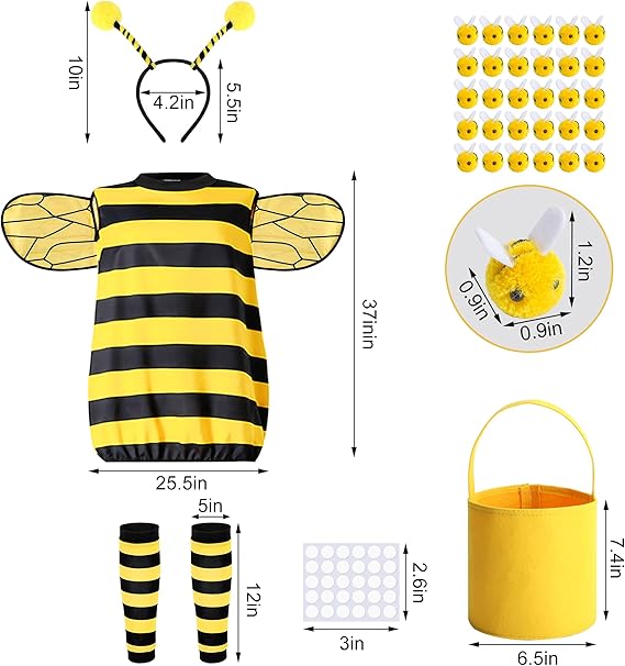 DECOHS Halloween Queen Bee and Beekeeper Costume, Halloween Cosplay Bees Beekeeping Suit Outfit for Halloween Party Dress Up - 2