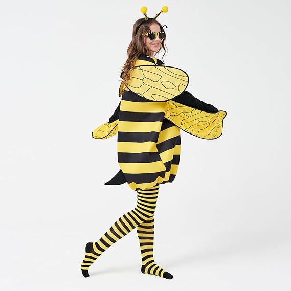 Max Fun Bee Costume for Adults Bumble Bee Dress Up Halloween Cosplay Accessories for Women - 4