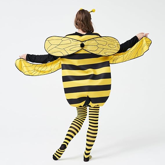 Max Fun Bee Costume for Adults Bumble Bee Dress Up Halloween Cosplay Accessories for Women - 5
