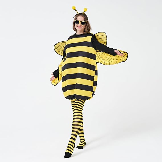 Max Fun Bee Costume for Adults Bumble Bee Dress Up Halloween Cosplay Accessories for Women - 6
