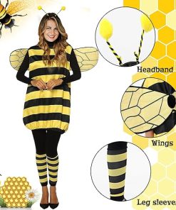 Bee Costume Kit - Women & Kid Bee Costume with Head Piece and Wings for Halloween - 7