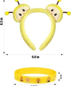 Dolkoic Bee Tutu Costume for Girls Bee Bopper Antenna Headband Halloween Yellow Bee Cosplay Animals Honeybee Theme Party Favors Supplies - 3