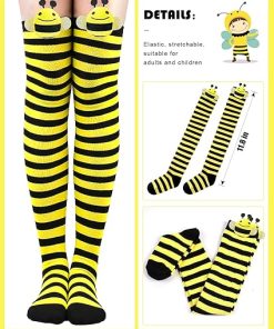 Dolkoic Bee Tutu Costume for Girls Bee Bopper Antenna Headband Halloween Yellow Bee Cosplay Animals Honeybee Theme Party Favors Supplies - 5