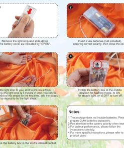 Resiwai Girls Light up Butterfly Costume, Kids Bumble Bee Costume, Toddlers Ladybug Dress Costume, Halloween Outfit for 4-12Y - 4