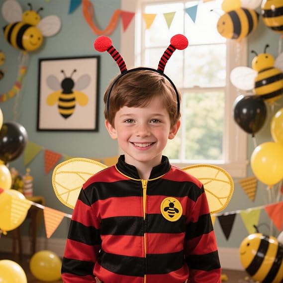 15pcs Party Bee Tentacle Headwear Cute Been Hair Bands for Girls,Party Bee Decoration Headbands - 5