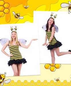 4 Pcs Bee Headbands Boppers Tentacle Hair Bands Spring Summer Garden Theme Party Headwear Photo Props Accessories - 4