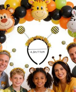 Bee Tentacle Headbands 2PCS Bee Antenna Ball Headbands Yellow Bee Hair Bands for Halloween Birthday Party Supplies - 6