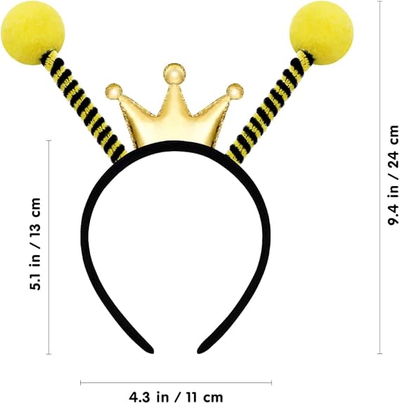 FRCOLOR Bee Costume Headbands 9Pcs Hair Bands for Party Cute Bee Hair Hoop Halloween Costume Headband for Kids Adult Accessories Birthday Party Favors - 2