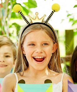 FRCOLOR Bee Costume Headbands 9Pcs Hair Bands for Party Cute Bee Hair Hoop Halloween Costume Headband for Kids Adult Accessories Birthday Party Favors - 4