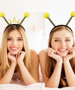 FRCOLOR Bee Costume Headbands 9Pcs Hair Bands for Party Cute Bee Hair Hoop Halloween Costume Headband for Kids Adult Accessories Birthday Party Favors - 5