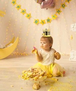 Little Bee 1st Birthday High Chair Decor - Smash Cake Banner, Sweet Party Decorations, Bee Day Theme with Hat - 5