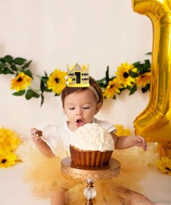 Little Bee 1st Birthday High Chair Decor - Smash Cake Banner, Sweet Party Decorations, Bee Day Theme with Hat - 6