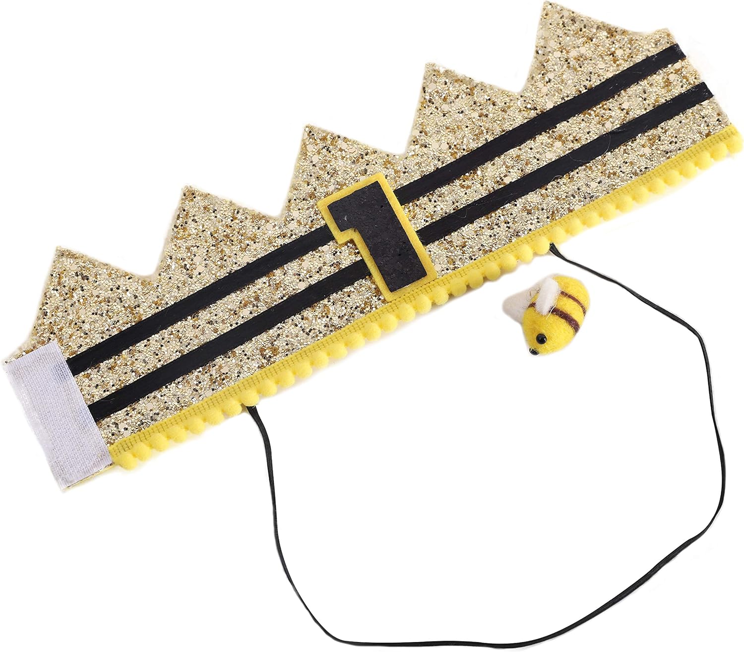 Little Bee 1st Birthday High Chair Decor - Smash Cake Banner, Sweet Party Decorations, Bee Day Theme with Hat - 7