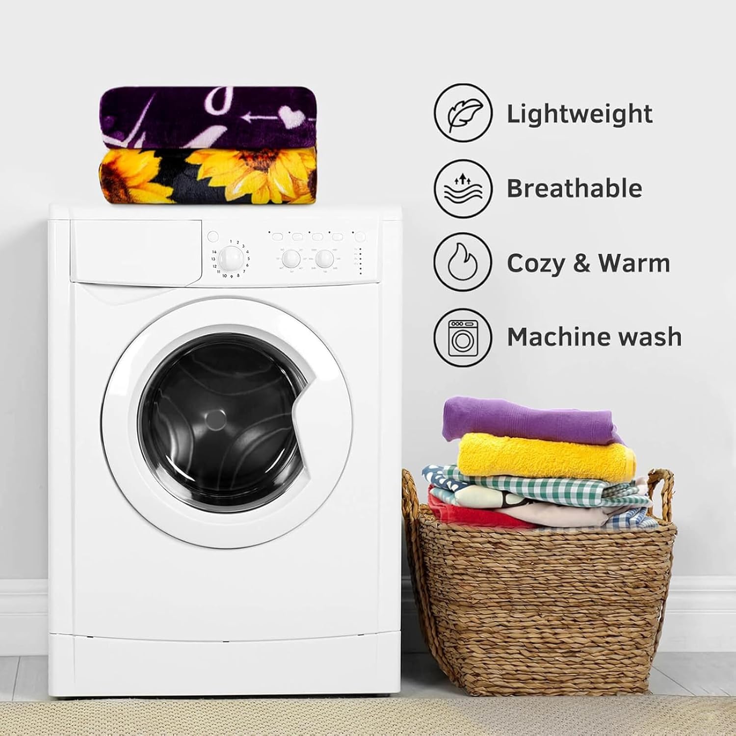 Bee Blanket for Women Kids Soft Flannel Throw Blanket Cute Bee Gifts for Mother's Day Birthday Christmas Holidays(50x60 Inch) - 5