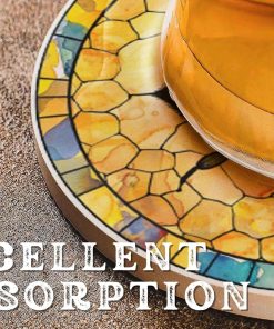 Bee Gifts Coaster, Ceramic, Set of 6, with Gift Box, Absorbent with Cork Base, Gifts for Bee Lovers, Home Decor for Housewarming, Thanksgiving, Birthday, Christmas - 5