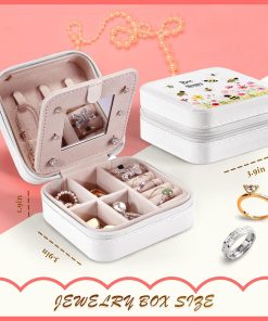 Bee Jewelry Box, Gifts For Women Teens Girls Age 8-12, Bumble Bee Lovers Themed Stuff Items Accessories Things Merchandise Decor Merch, Travel Ring Earrings Necklace Organizer Holder! - 2