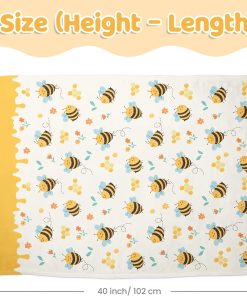 Bee Kid Blankets for Girls - 30 x 40 Soft Minky Blanket with Double Layer Dotted Backing - Gifts for Girl on Birthday Christmas - 3