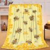 Bee Throw Blanket Bee Stuff Gifts for Kids Girls Boys Adults Women Man Soft Cozy Warm Plush Fluffy Fuzzy Fleece Blanket Decor 40X50 - 1