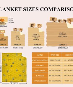 Honeycomb Cute Bee Yellow Blankets for Couch Sofa Bed Fleece Throw Blanket Super Soft Lightweight Warm Gift for Kids Women Indoor Home Decor 40x30 for Pets - 4