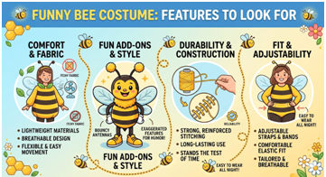 Adult Bee Costume Funny Party Outfit