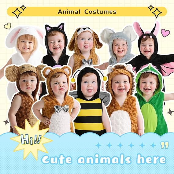 HOMELEX Halloween Toddler Animal Costume - Cutest Animals Infants Outfit for Baby 3-36 Months - Image 3
