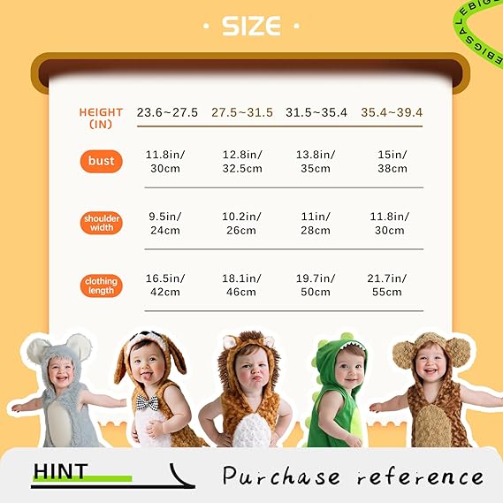 HOMELEX Halloween Toddler Animal Costume - Cutest Animals Infants Outfit for Baby 3-36 Months - Image 2