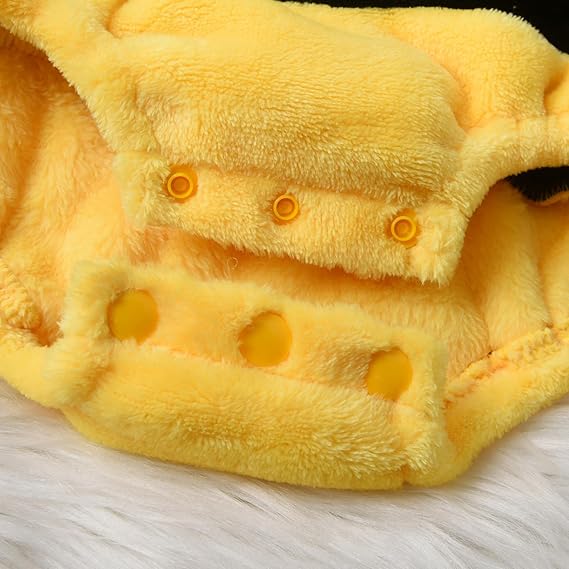 Kuriozud Cute Fuzzy Animal Costume for Baby Girl Boy Halloween Costume Romper with Hat and Leg Warmer 4pcs Cosplay Outfit - Image 3