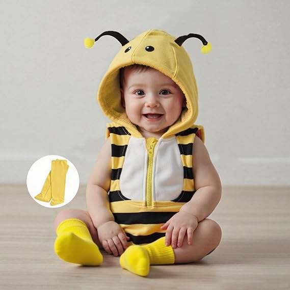 Madjtlqy Baby Halloween Costumes Outfit Toddler Girl Boy Clothes Hooded Romper Jumpsuit With Long Socks - Image 7